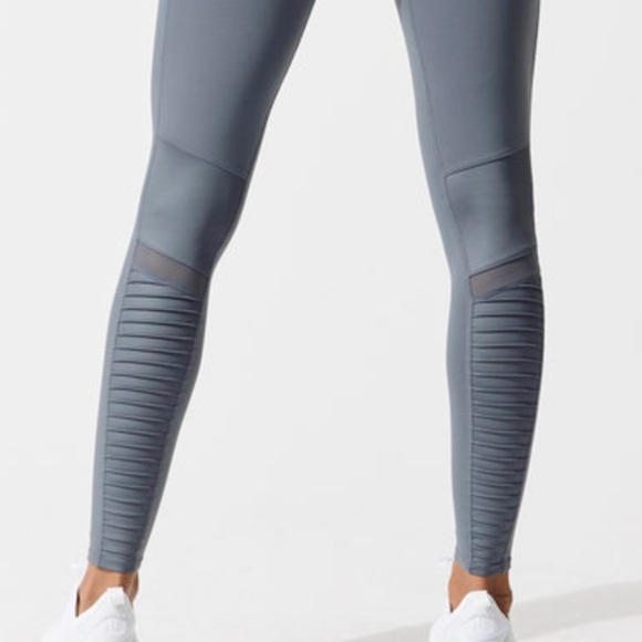 ALOYOGA HIGH WAIST MOTO LEGGING CONCRETE GLOSSY - Picture 5 of 6